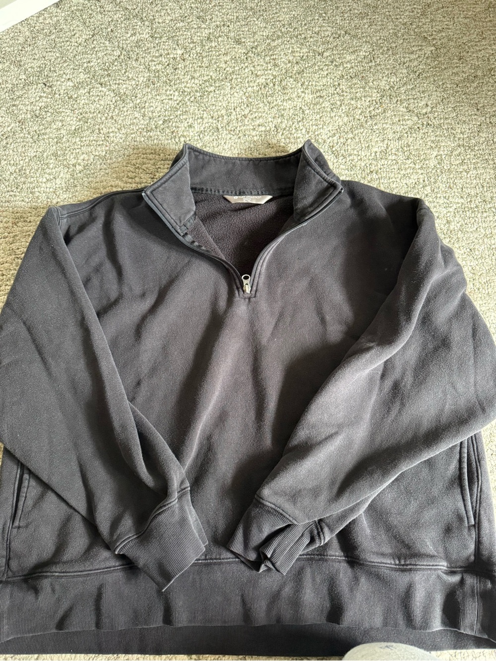 Tuff Athletics Black Half-Zip Men's Sweater